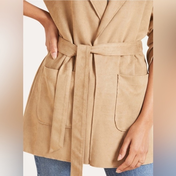 Evereve Level 99 Belted Faux Suede Blazer Women’s - Size XL - Picture 4 of 10